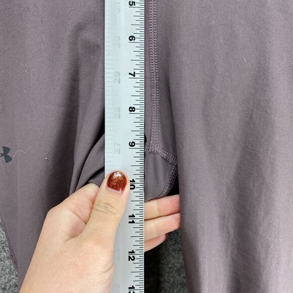 Under Armour Leggings Women M Medium Gray Fitted Mid Rise Pull On Capri Casual - Picture 4 of 8
